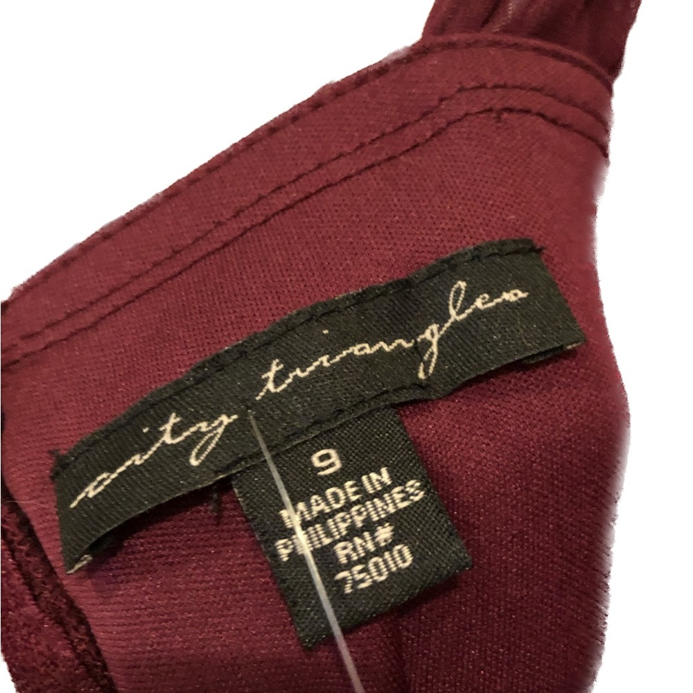 NWT City Triangles Maroon Beaded Maxi Dress Size 9 - Picture 5 of 6